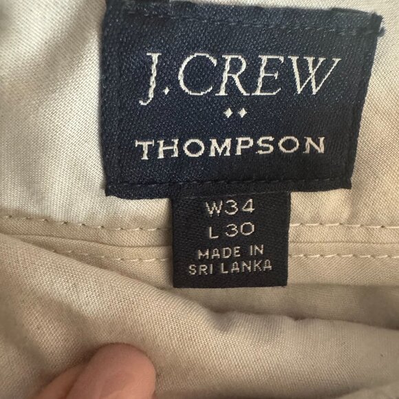 J Crew Thompson Tapered Mens Gray Pants 36x30 Cotton Sharkskin Work Flat Front - Picture 4 of 9